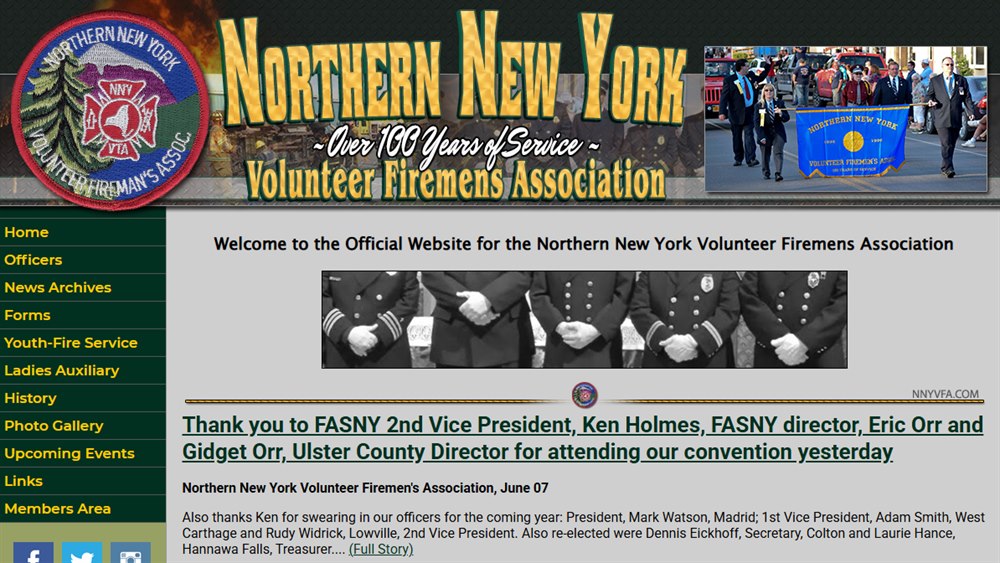 Northern New York Volunteer
Firemens Association